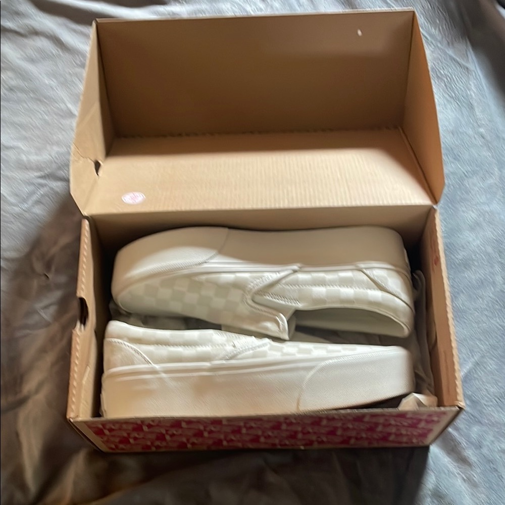 Vans Slip-On Stackform Checkerboard 
Marshmallow White / Turtledove White